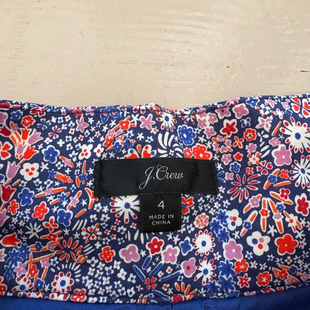 J. Crew x Liberty of London Blue Floral Patterned Shorts - Picture 3 of 4